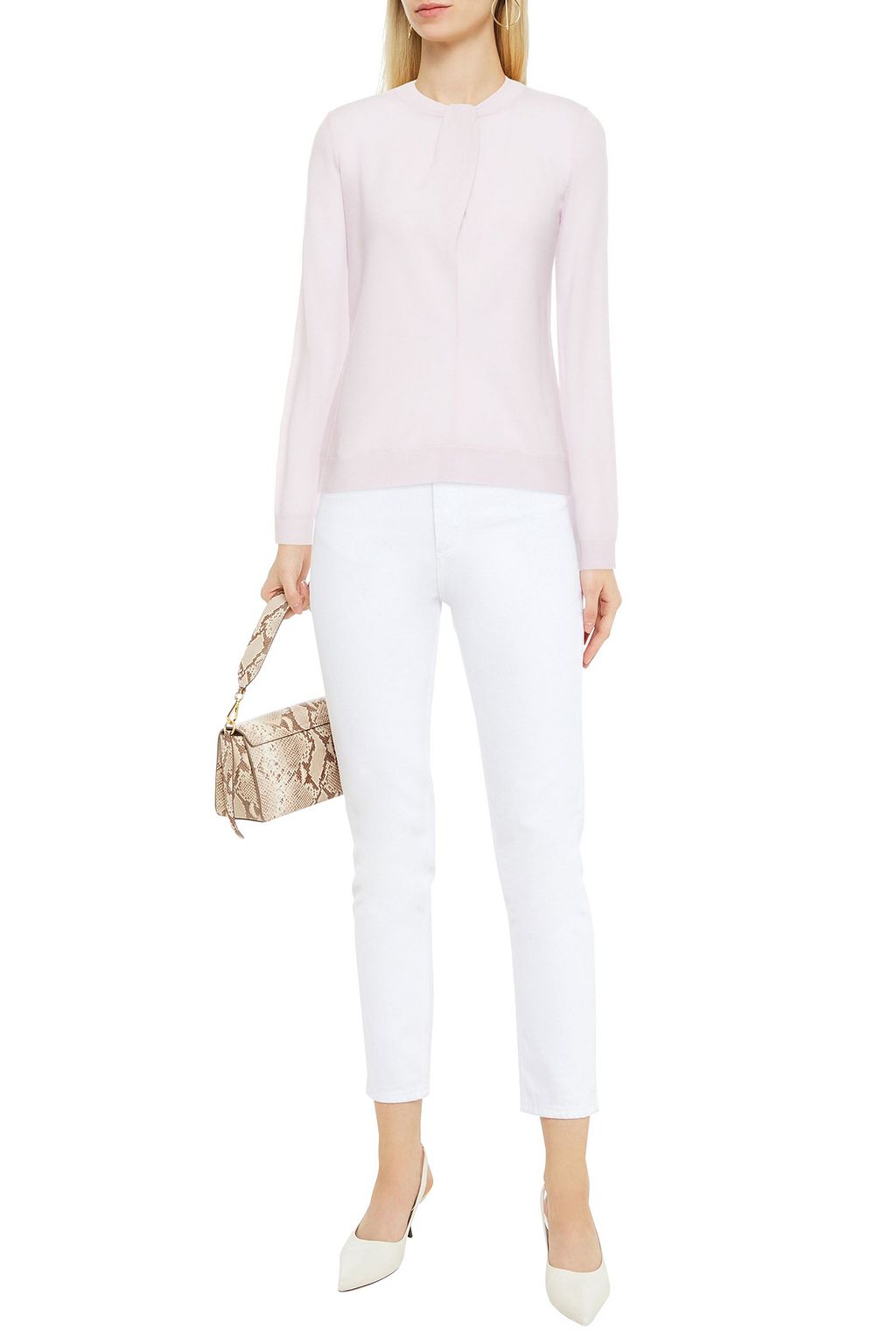 DIANE VON FURSTENBERG Lisbeth draped merino wool sweater