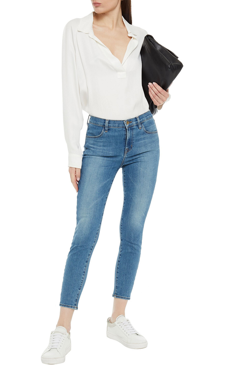 J Brand Cropped Mid-rise Skinny Jeans