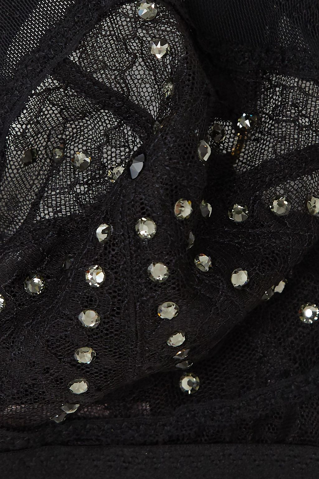 AGENT PROVOCATEUR Embellished stretch-tulle bra