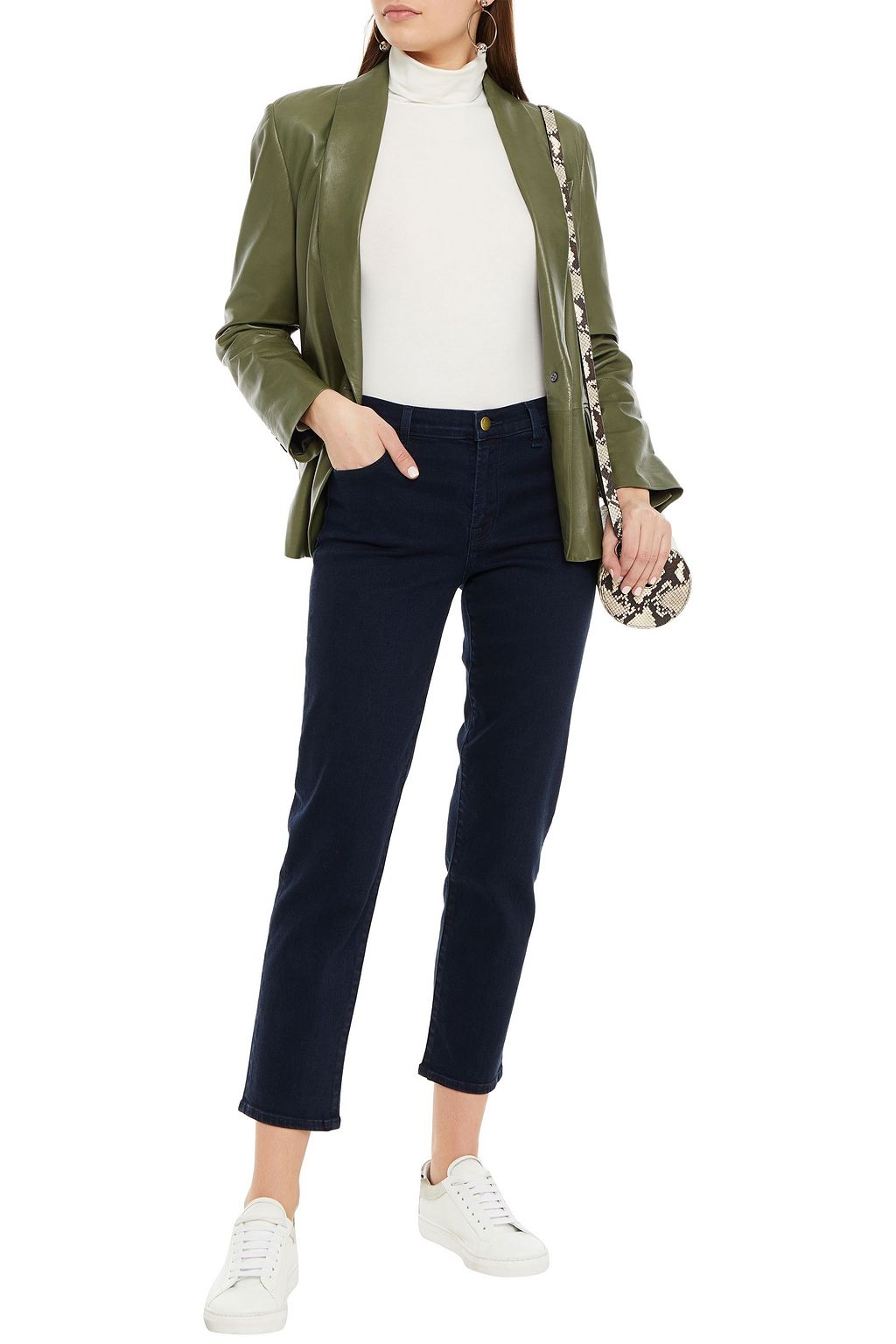 J BRAND Adele halbhohe Cropped Jeans mit geradem Bein