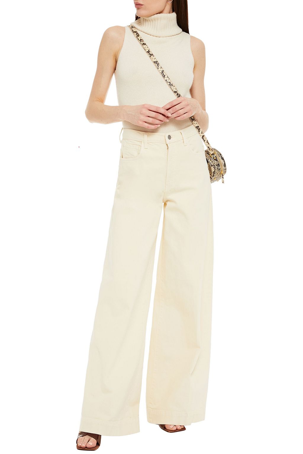 Ivory Thelma high-rise wide-leg jeans 