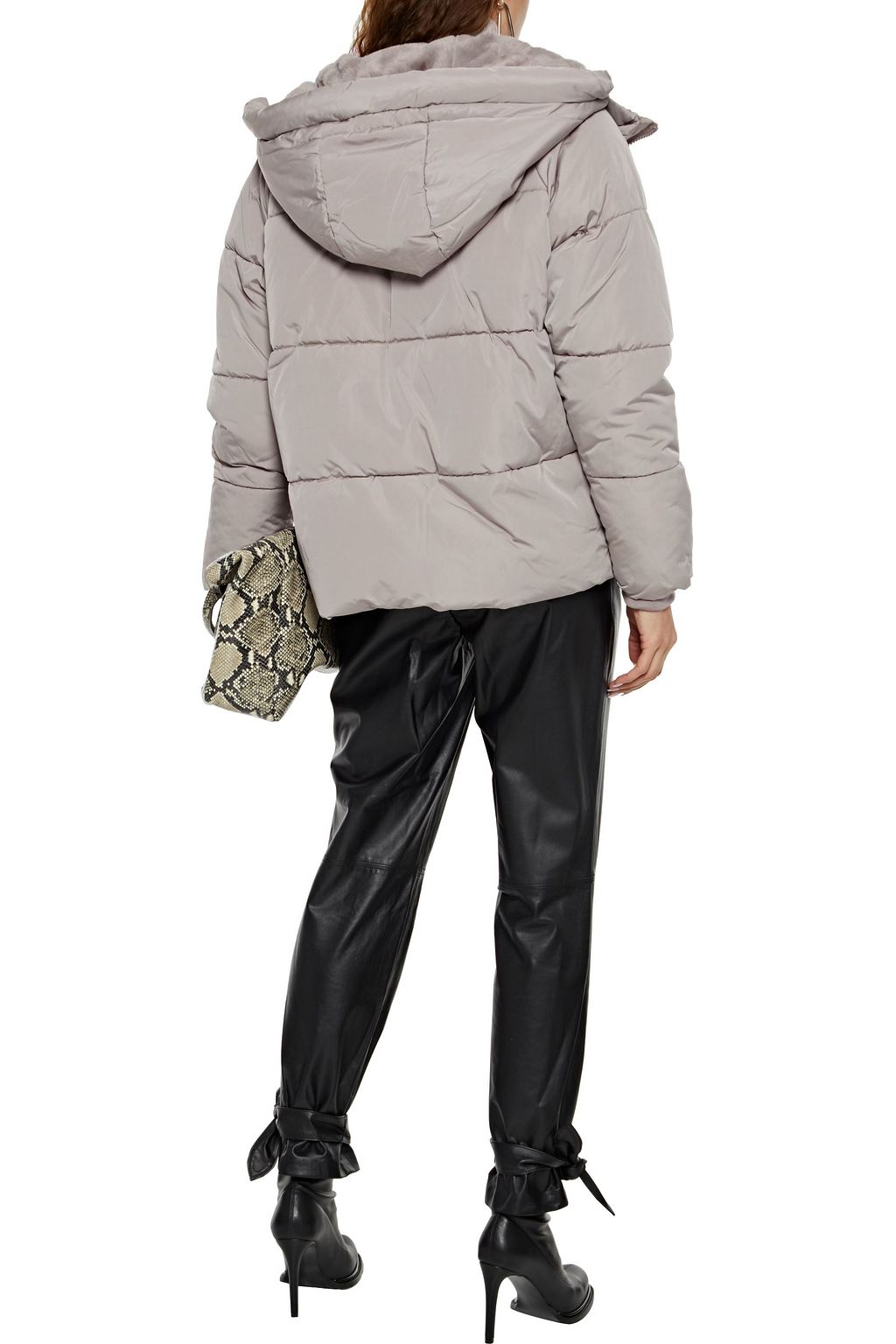 DKNY Quilted shell hooded coat