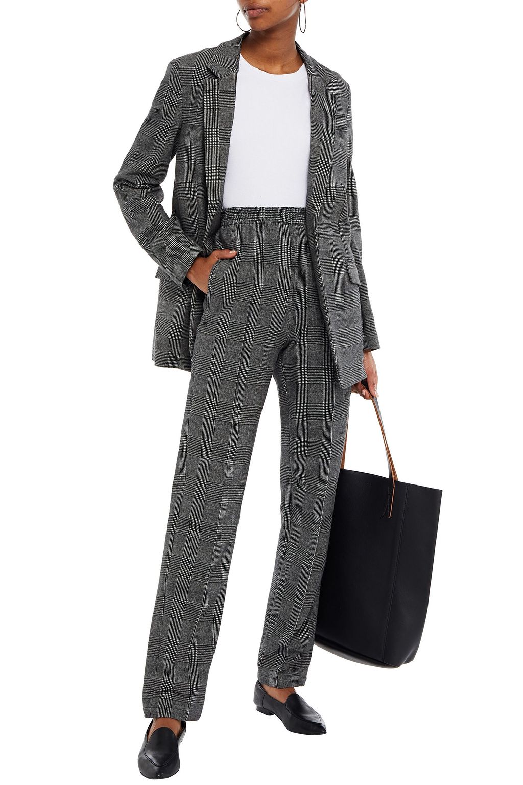 RAG & BONE Rylie Prince of Wales checked cotton-blend tapered pants