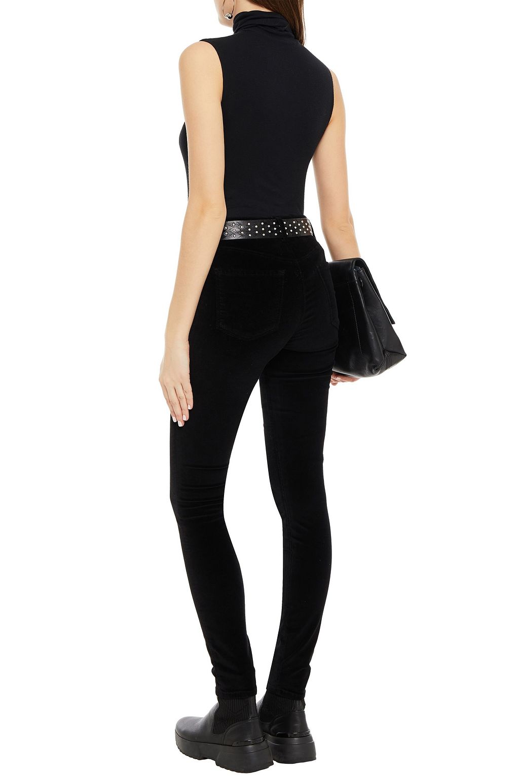 J BRAND Maria cotton-blend velvet skinny pants