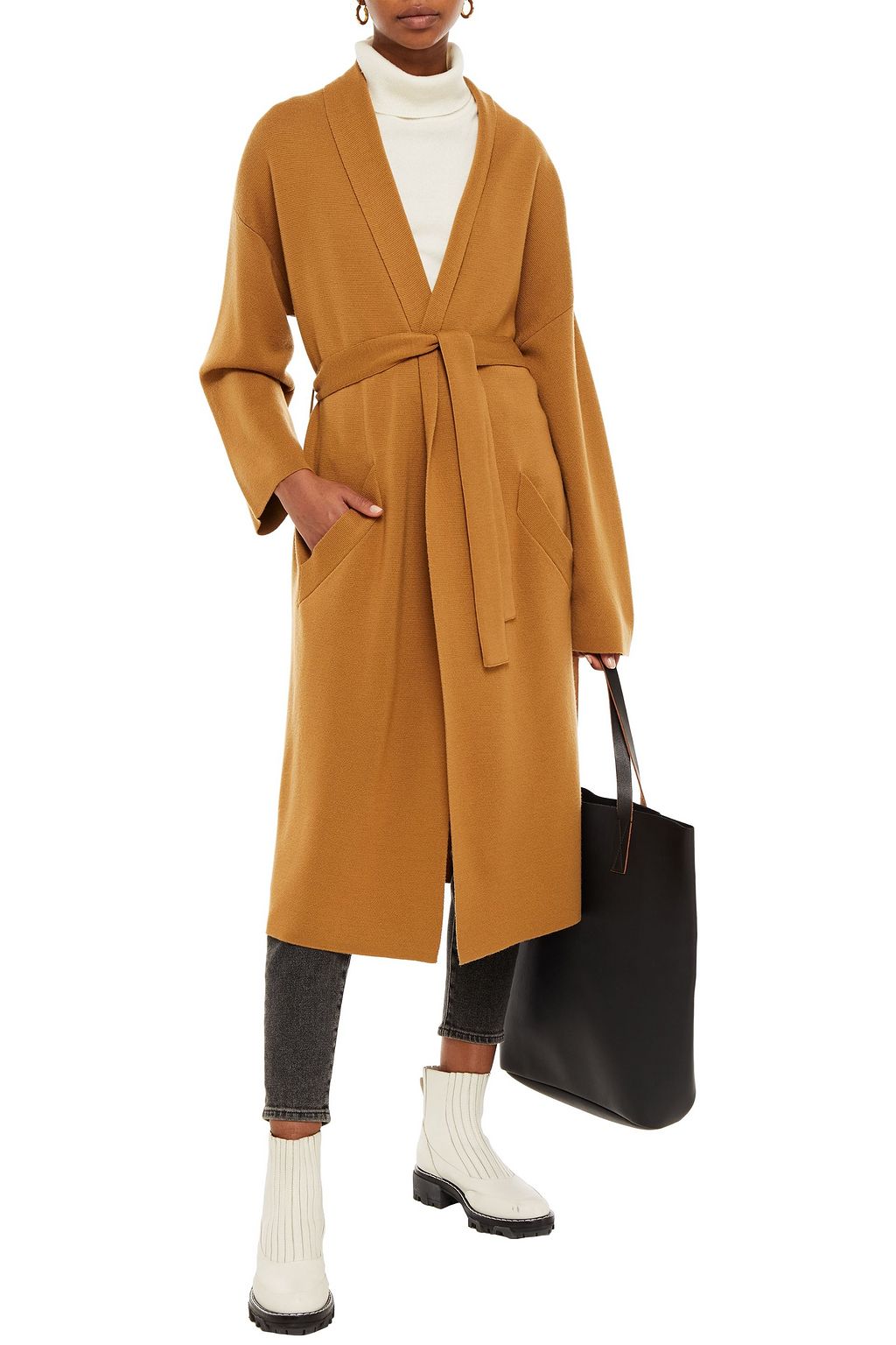 RAG & BONE Emory belted merino wool cardigan