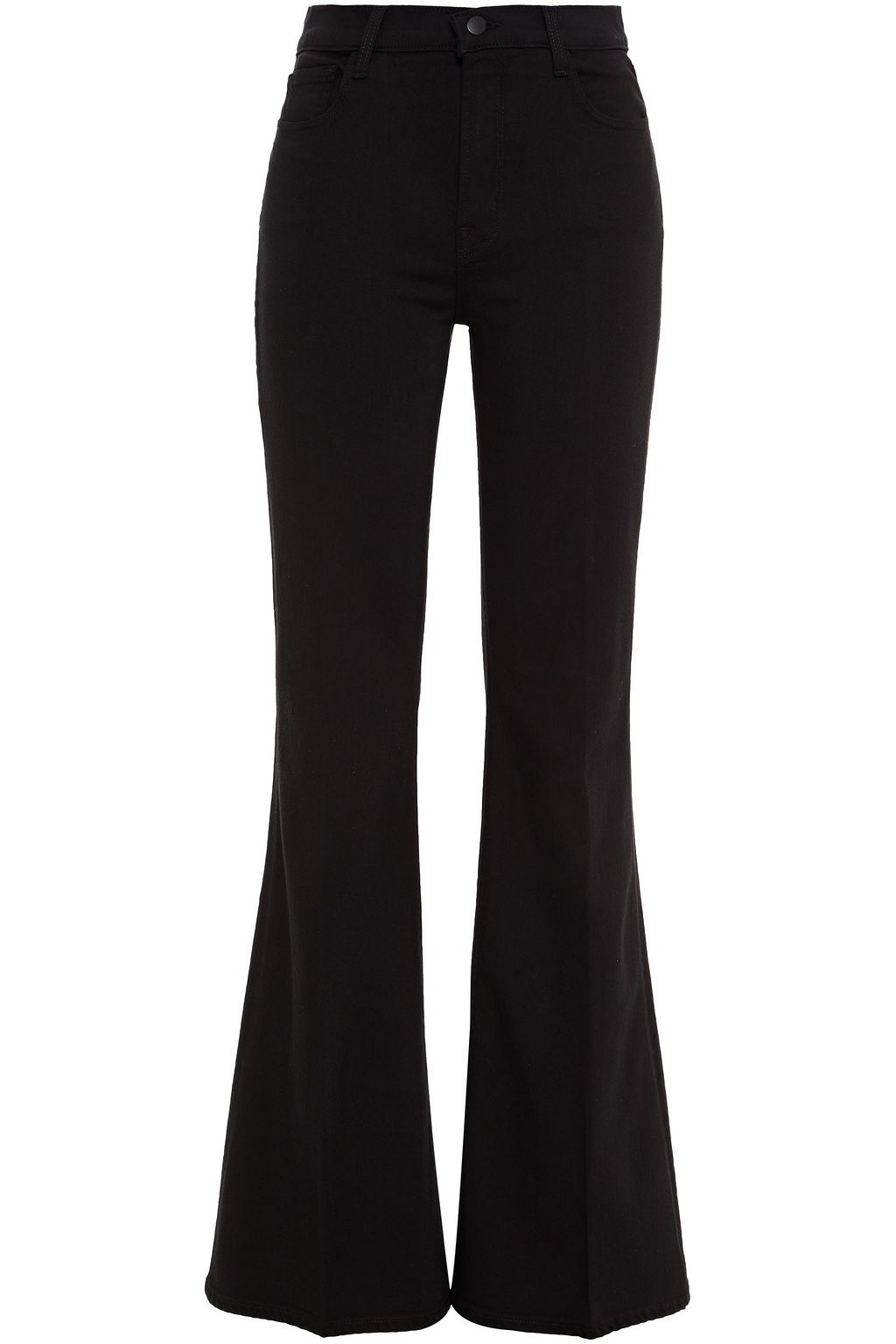 high rise flare black pants