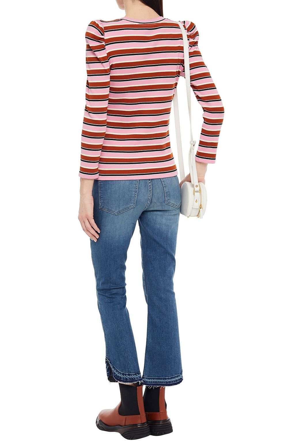 VERONICA BEARD Carolyn faded high-rise bootcut jeans