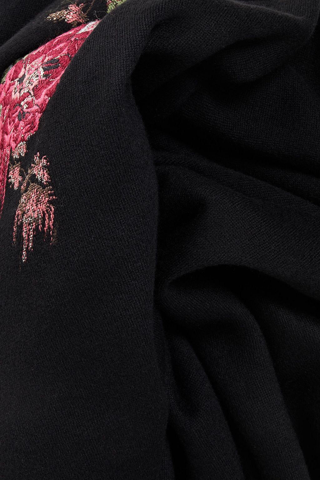 MCQUEEN Metallic wool-blend jacquard scarf