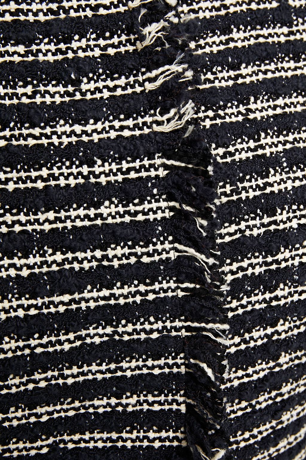 MCQUEEN Jacke aus Bouclé-Tweed aus einer Baumwollmischung mit Fransen