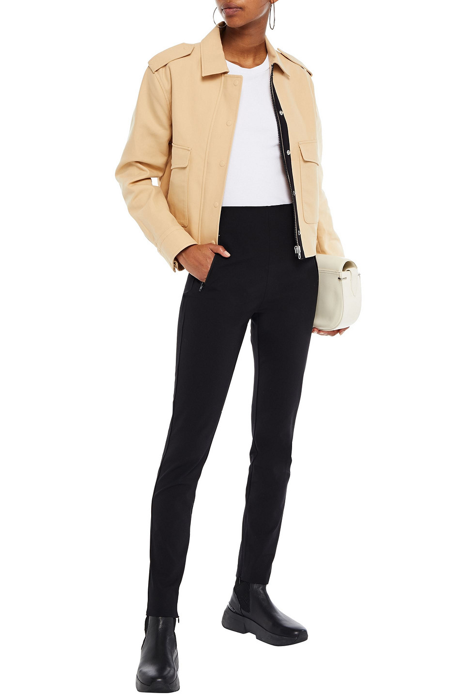 Rag & Bone Simone Cotton-blend Twill Skinny Pants In Black