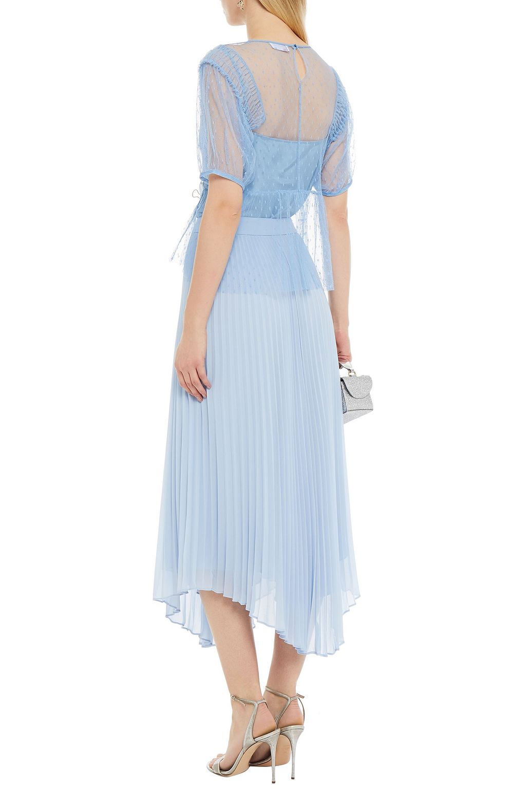 REDVALENTINO Gathered point d'esprit top