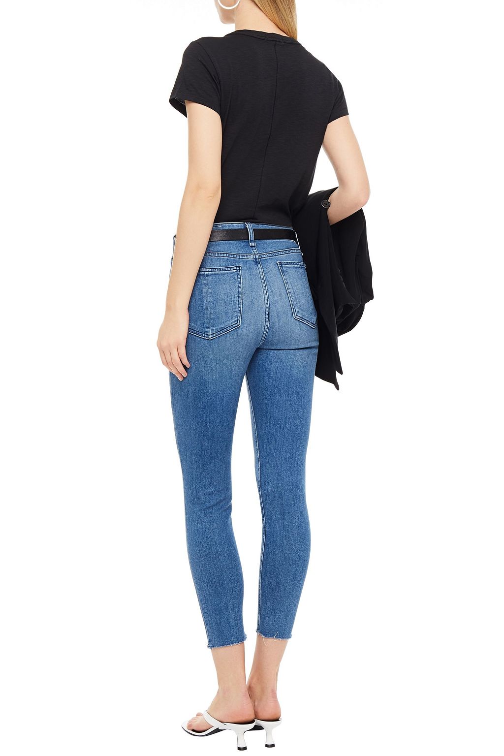 RAG & BONE Nina cropped distressed high-rise skinny jeans
