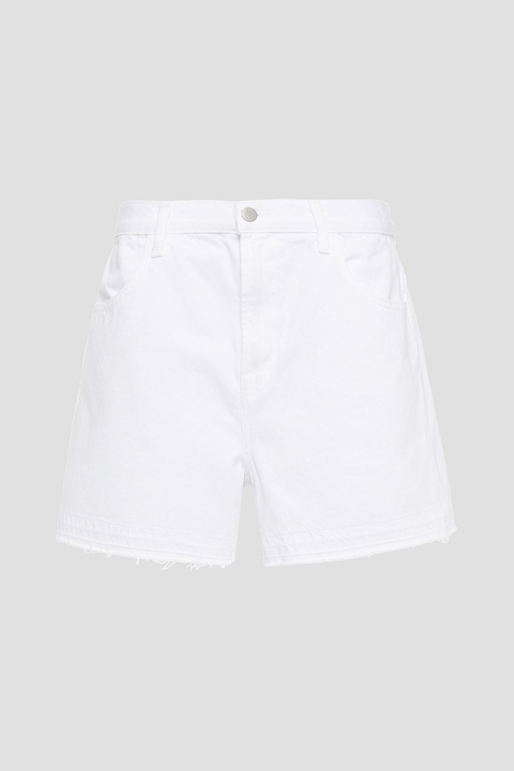 White Joan distressed denim shorts 