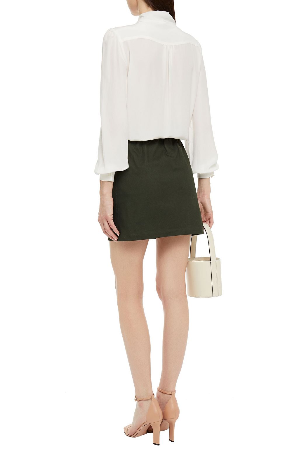 MAJE Tie-neck silk crepe de chine blouse