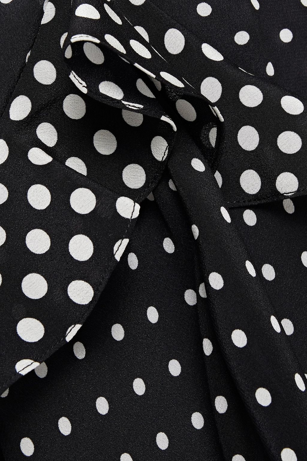 ALTUZARRA Ruffle-trimmed polka-dot silk crepe de chine top