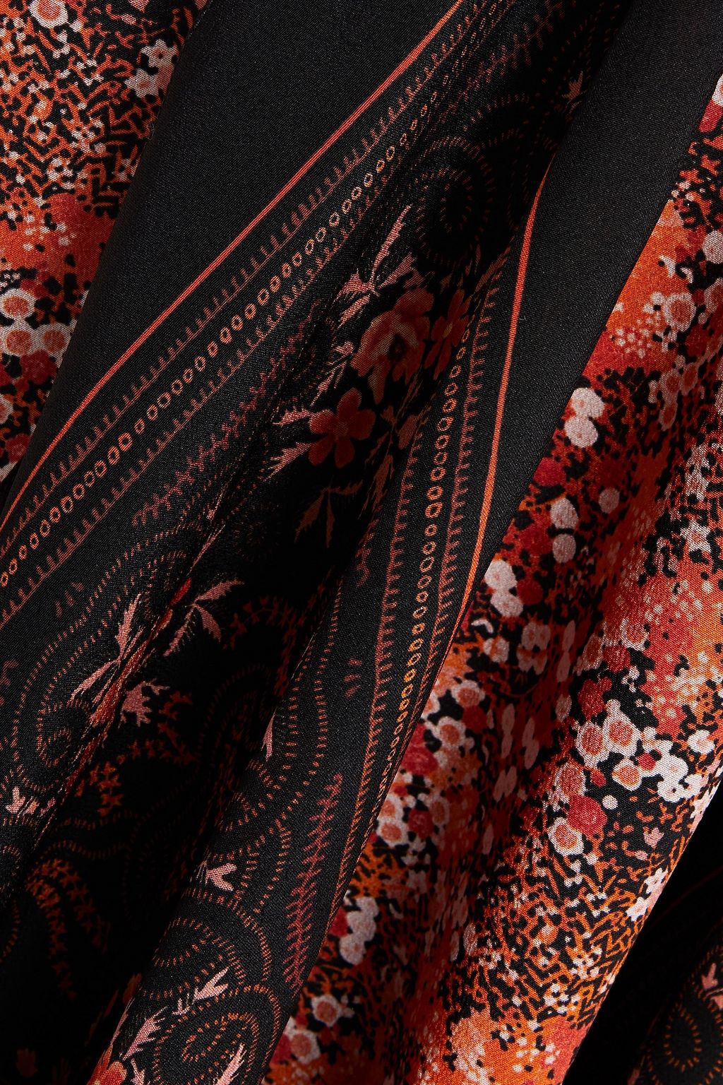 ALTUZARRA Asymmetric printed silk crepe de chine dress