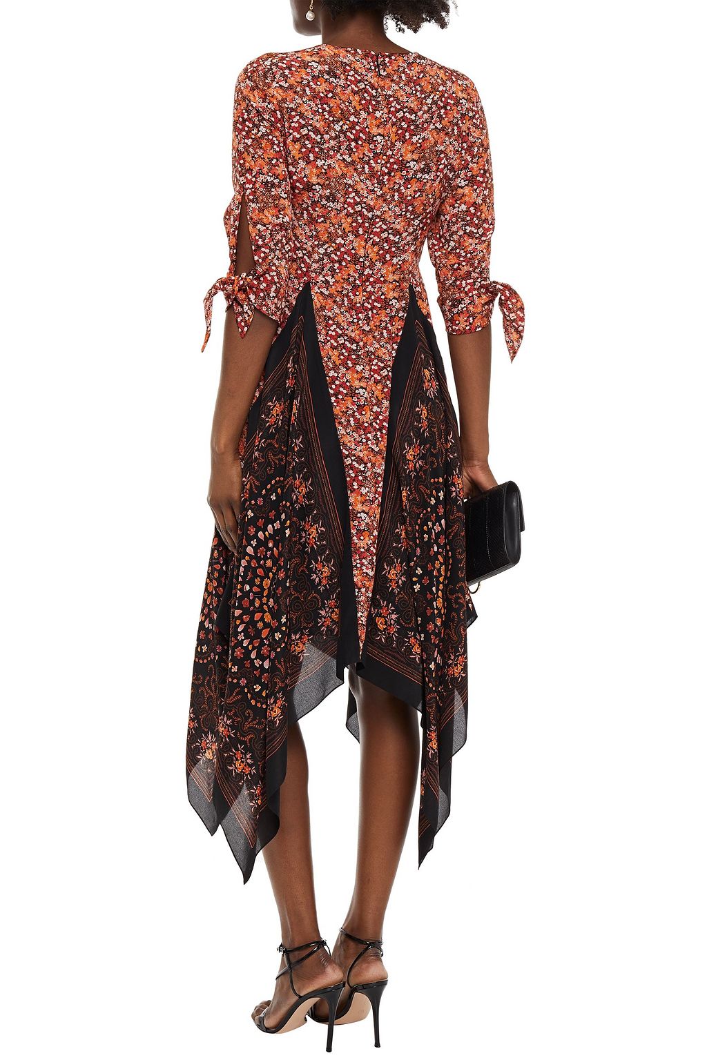 ALTUZARRA Asymmetric printed silk crepe de chine dress