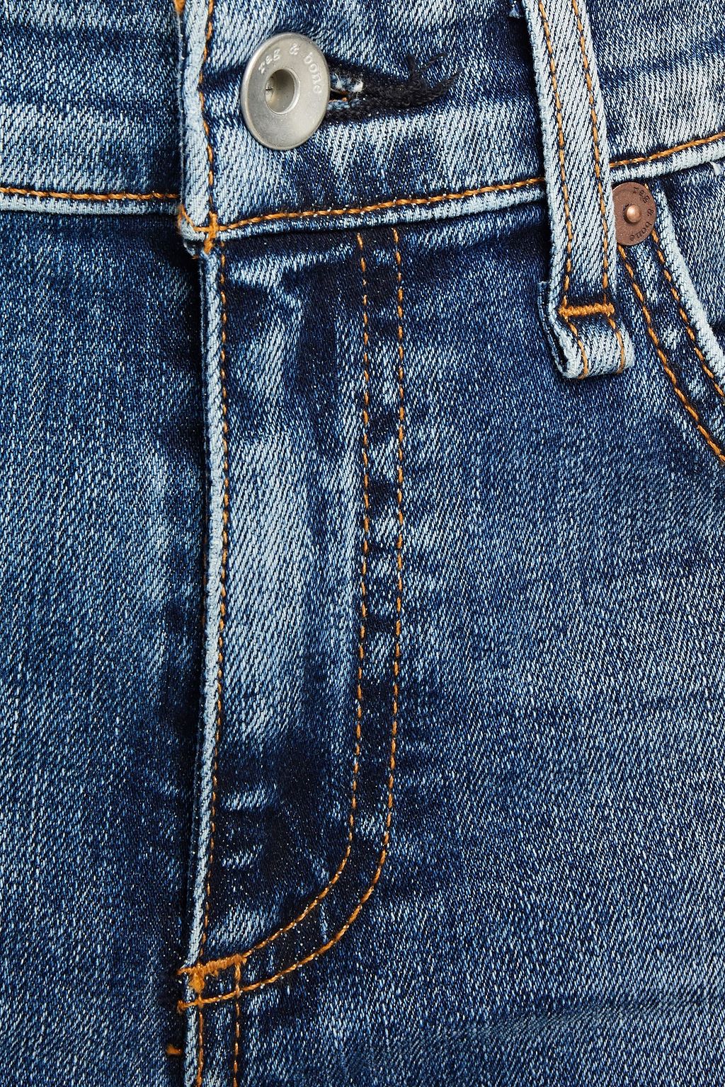 RAG & BONE Kate distressed mid-rise skinny jeans