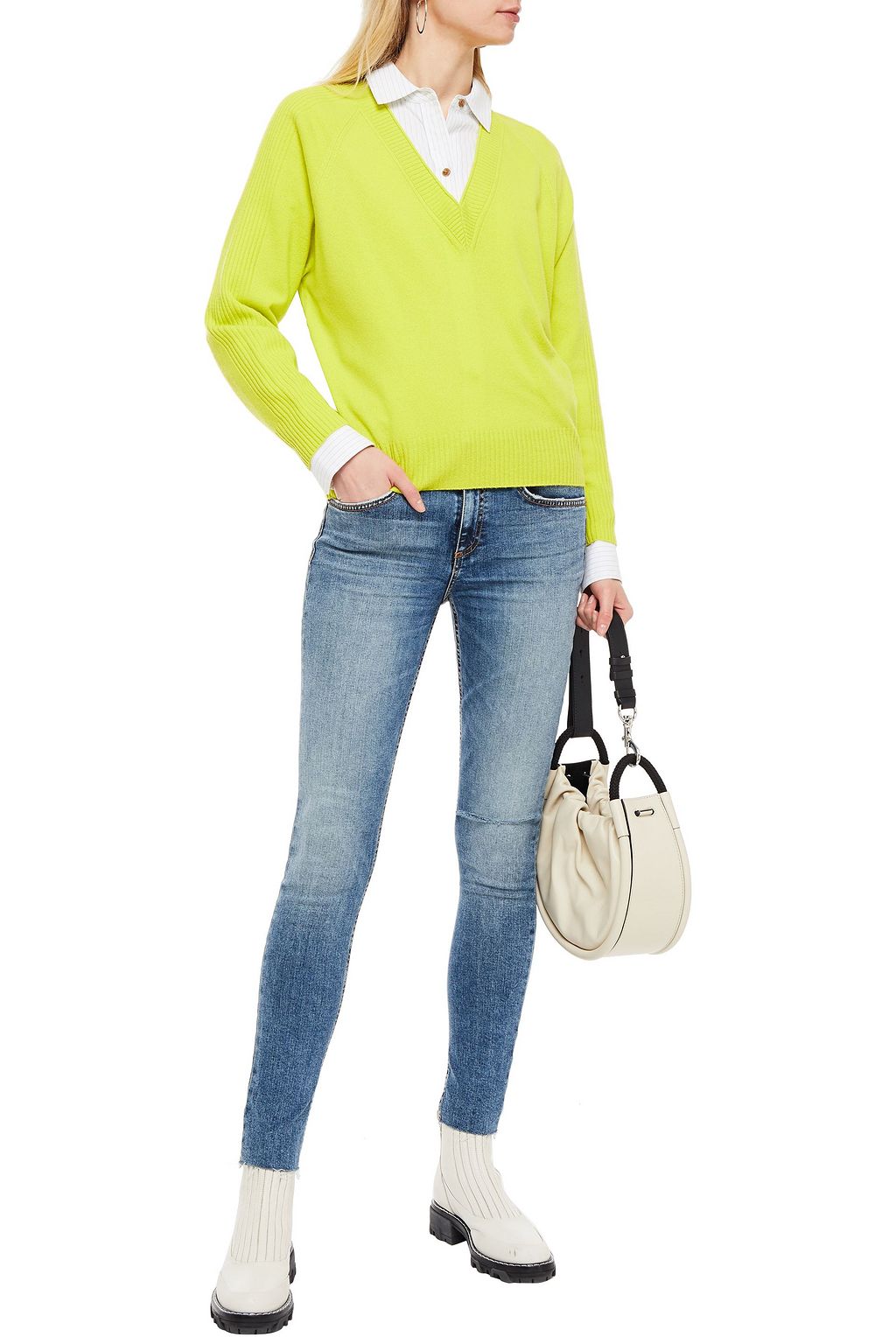 RAG & BONE Kate distressed mid-rise skinny jeans