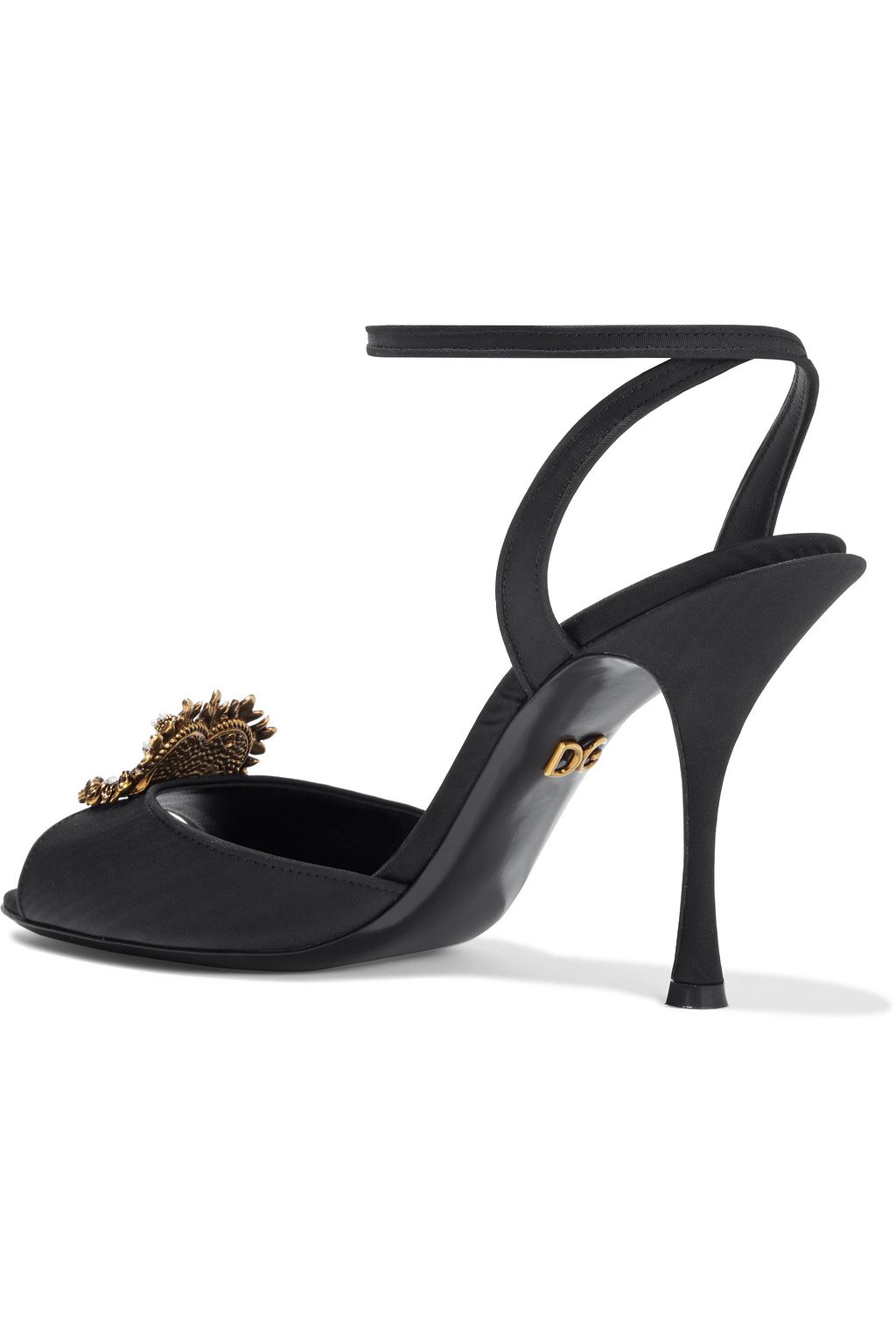 DOLCE&GABBANA Keira Devotion embellished faille sandals