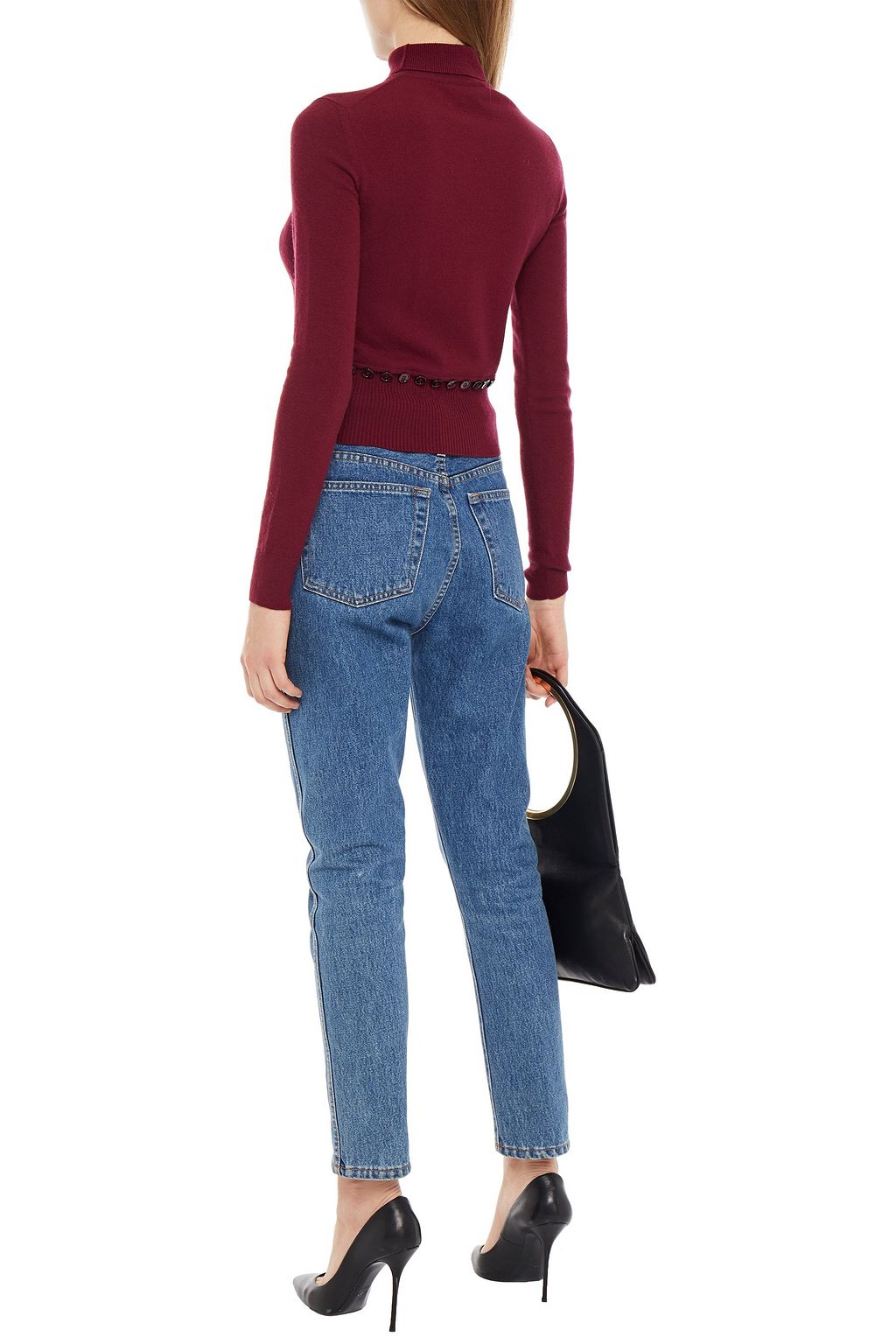 MCQUEEN Button-embellished wool turtleneck sweater
