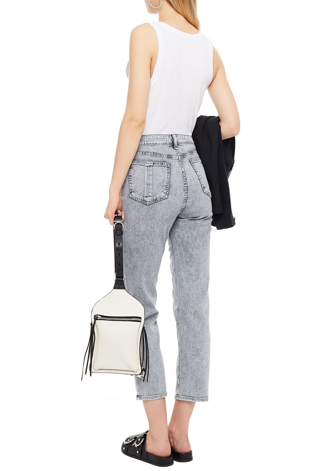 RAG & BONE Nina cropped faded high-rise slim-leg jeans