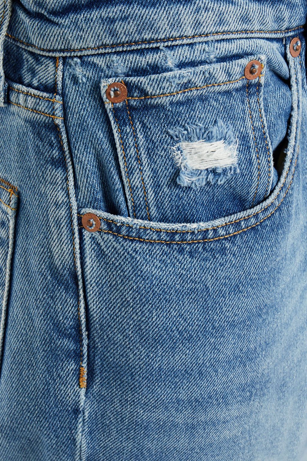 RAG & BONE Rosa distressed mid-rise kick-flare jeans