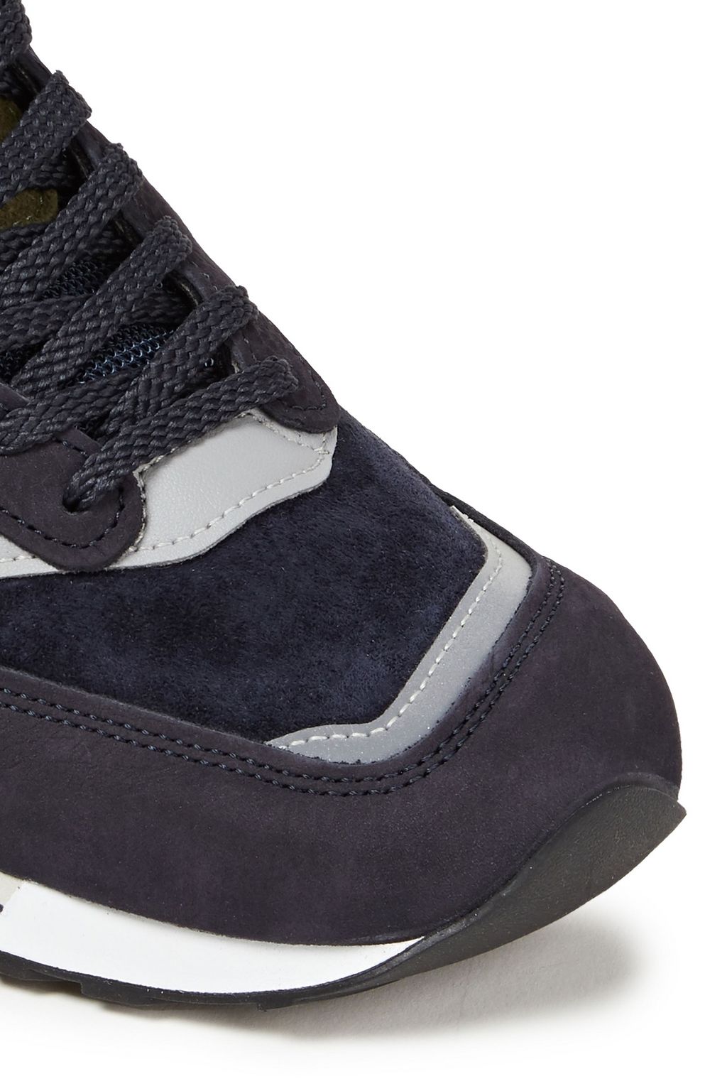 NEW BALANCE Color-block suede and leather sneakers