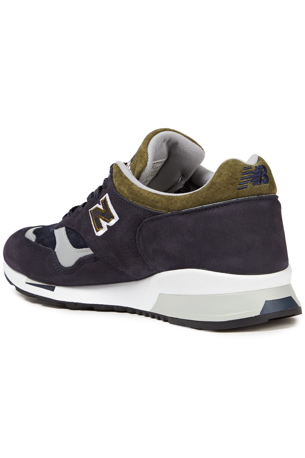 NEW BALANCE Color-block suede and leather sneakers