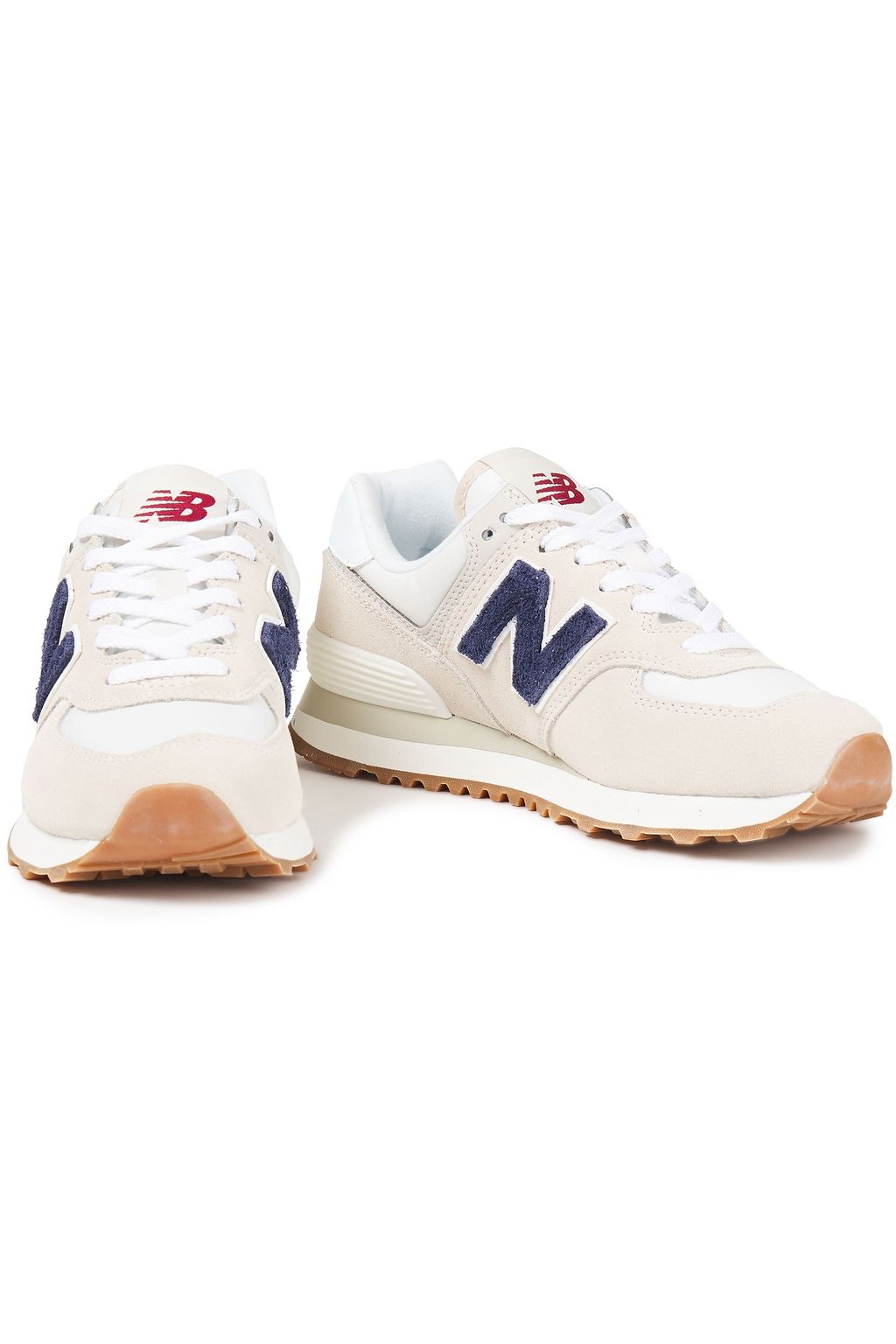NEW BALANCE Suede and mesh sneakers
