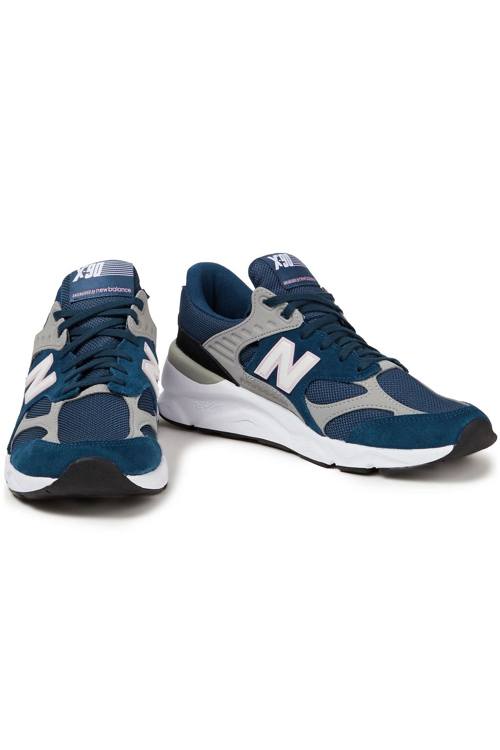 NEW BALANCE Suede and mesh sneakers