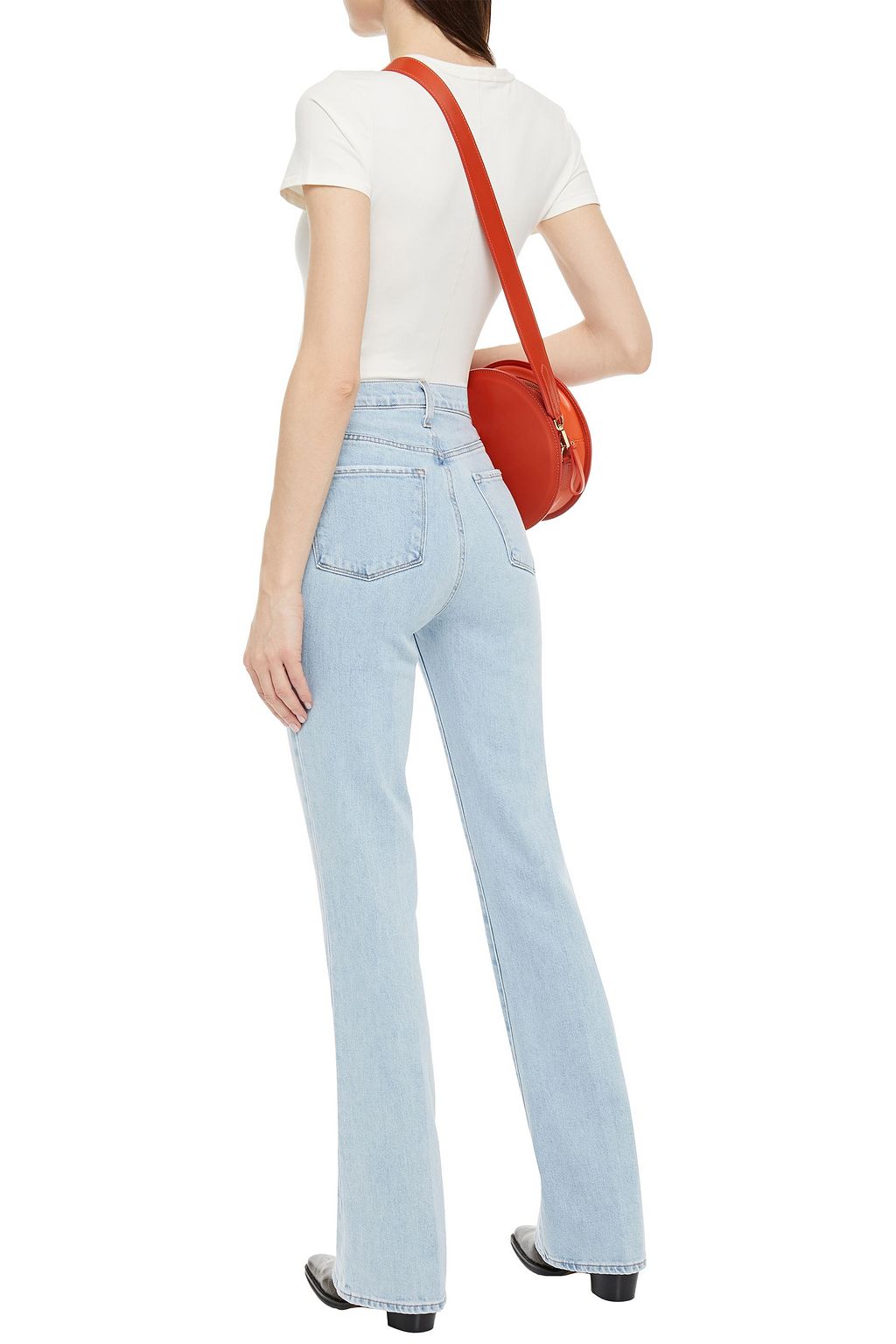 J BRAND Runway faded high-rise bootcut jeans