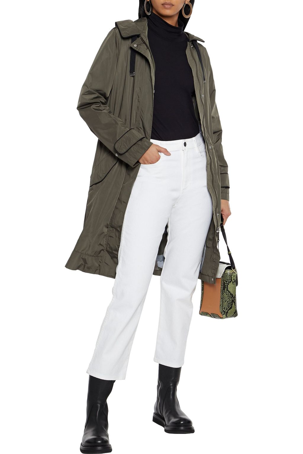 DKNY Shell hooded raincoat