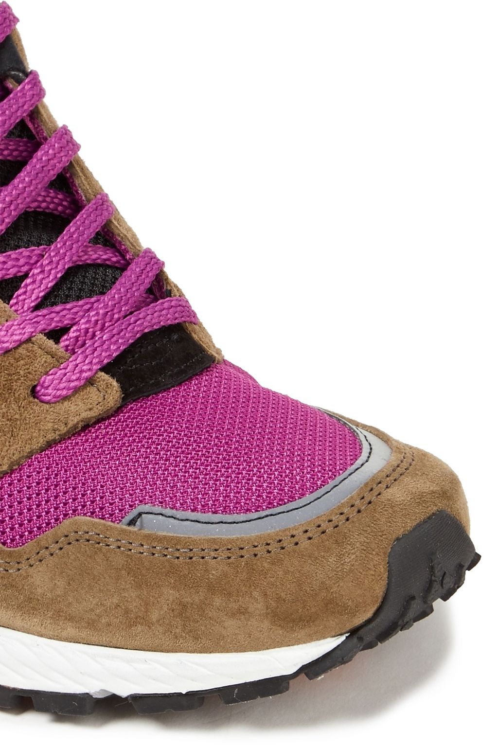 NEW BALANCE Color-block suede, leather and mesh sneakers