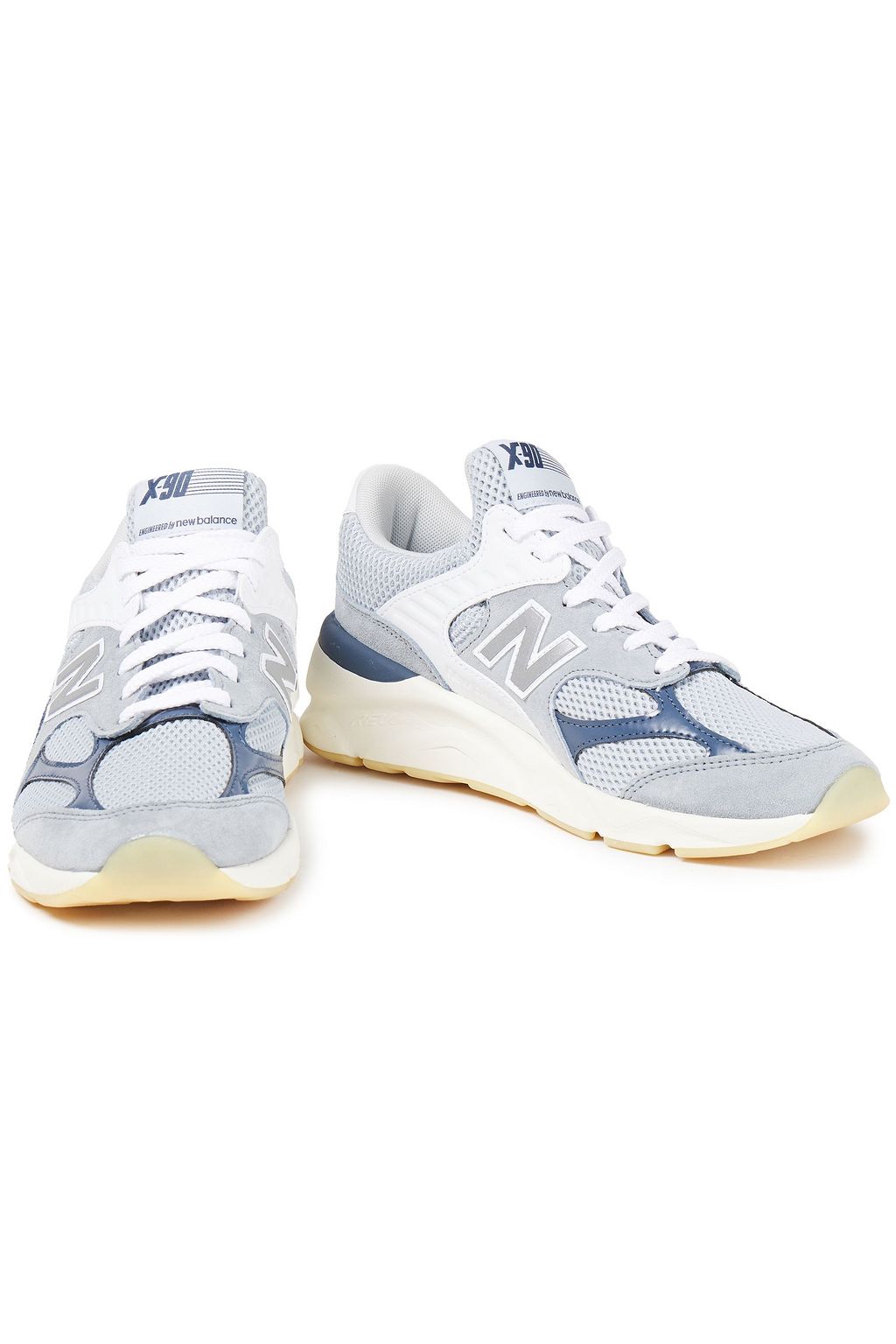 NEW BALANCE Suede, leather and mesh sneakers