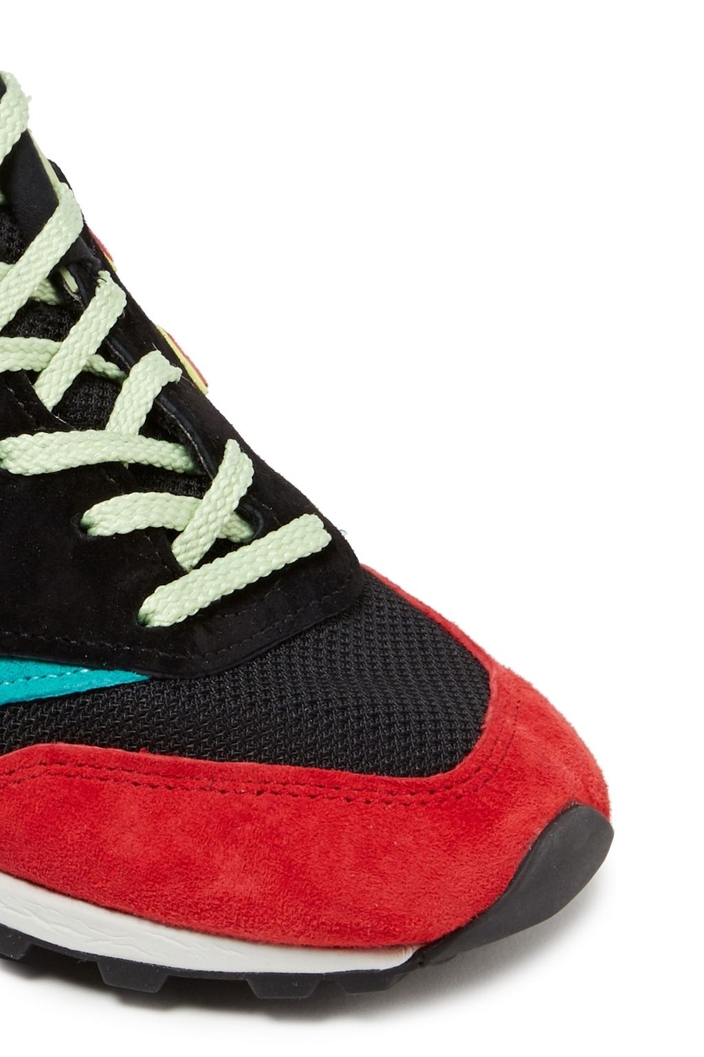 NEW BALANCE Color-block suede and mesh sneakers