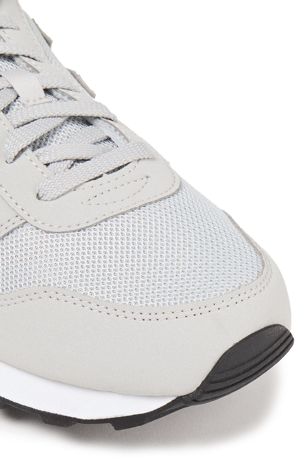 NEW BALANCE Suede-trimmed leather and mesh sneakers