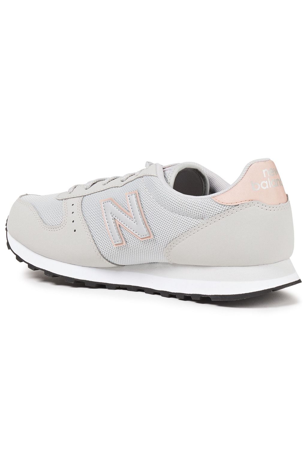 NEW BALANCE Suede-trimmed leather and mesh sneakers