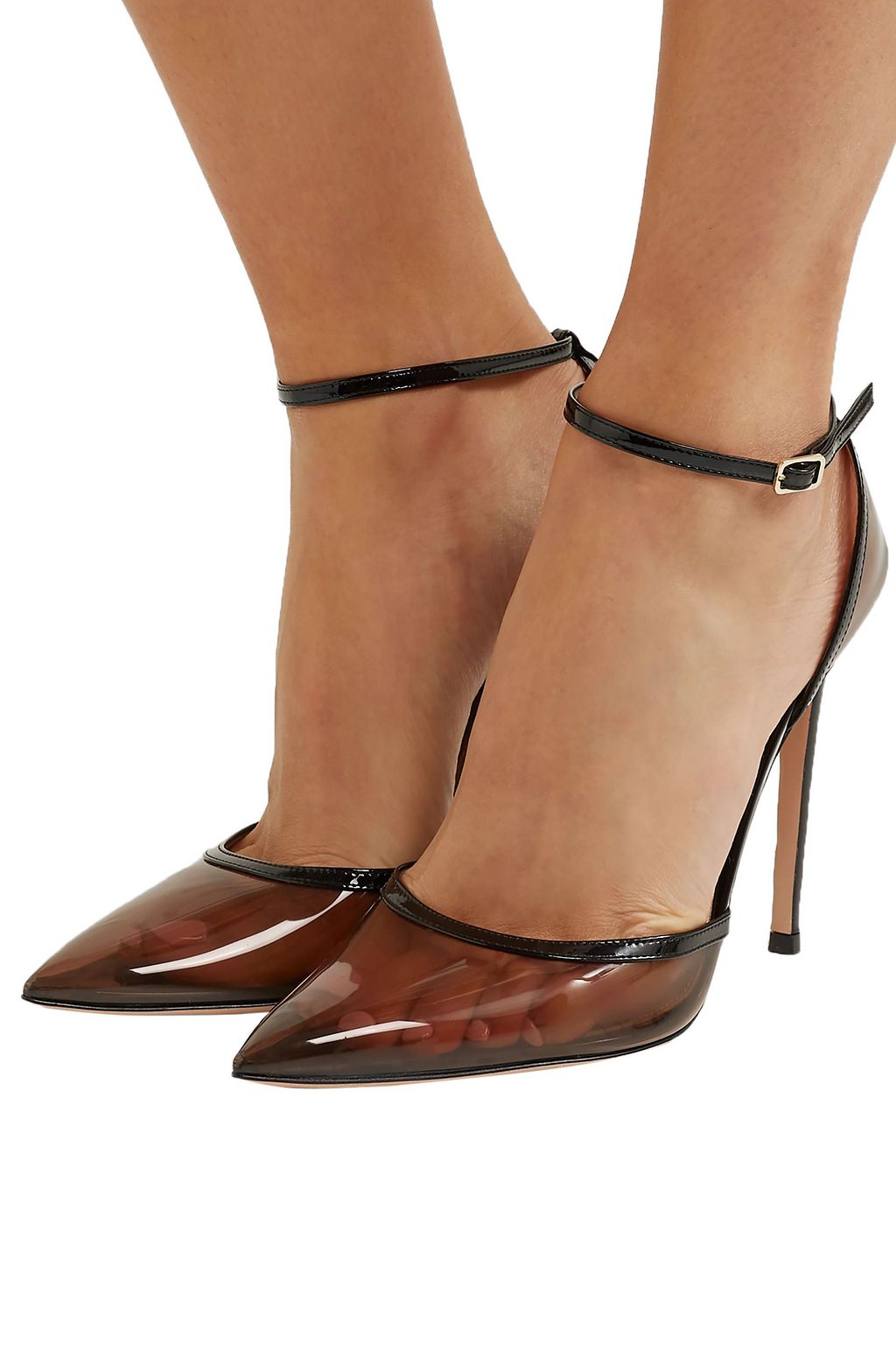 GIANVITO ROSSI 110 PVC and patent-leather pumps