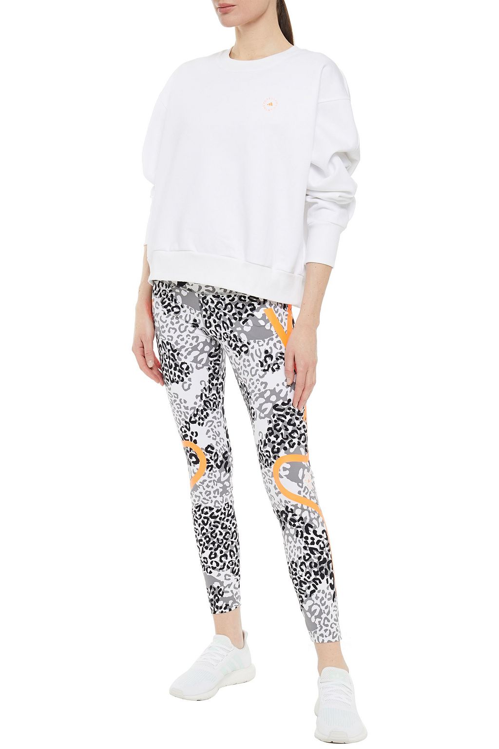 ADIDAS BY STELLA MCCARTNEY Printed cotton-blend fleece sweatshirt
