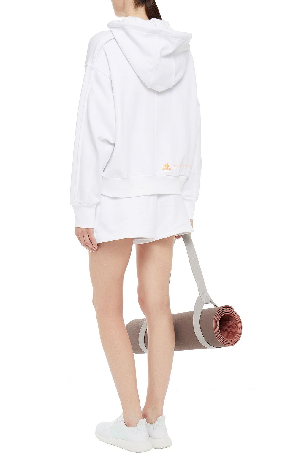 ADIDAS BY STELLA MCCARTNEY Printed cotton-blend fleece hoodie