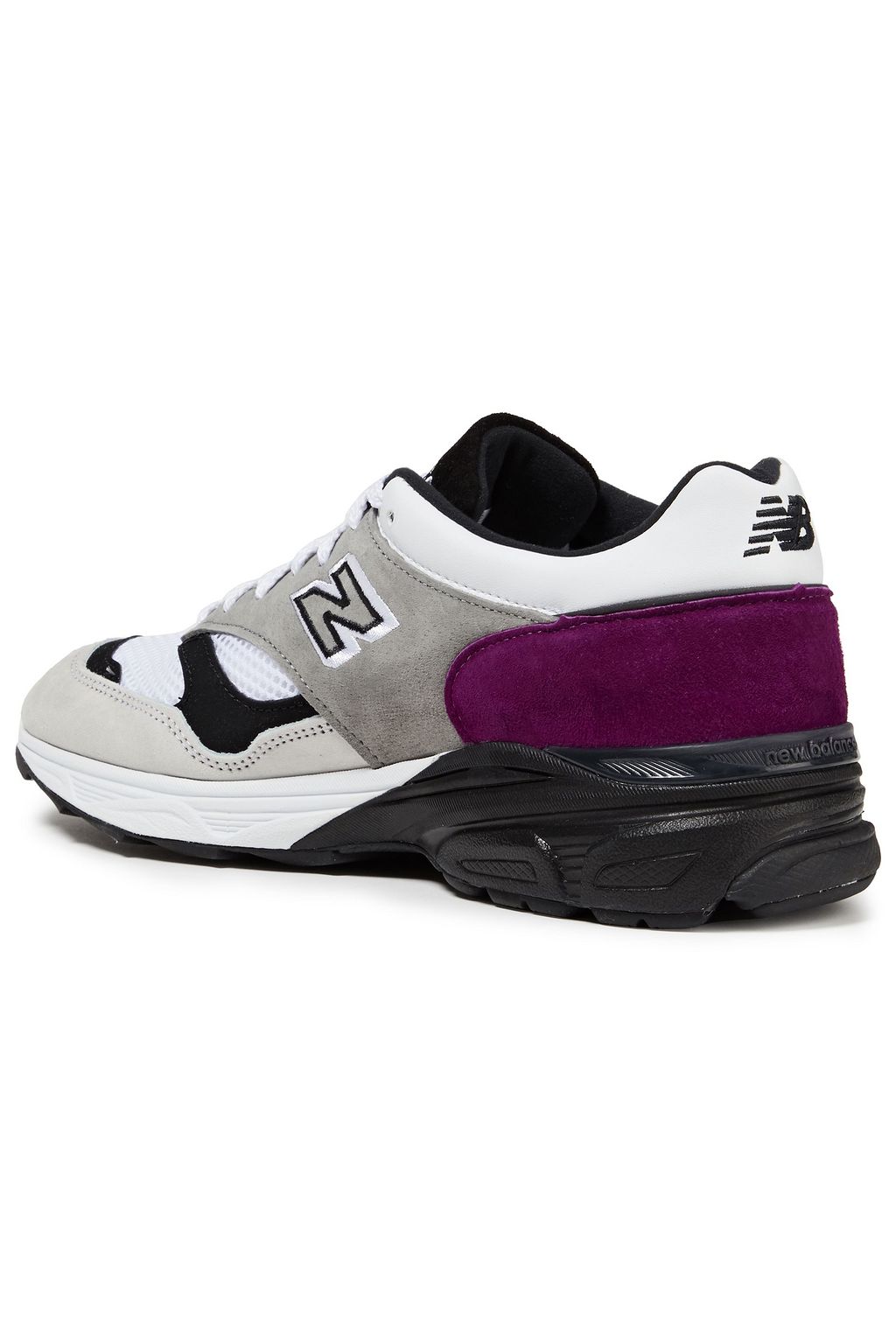 NEW BALANCE Color-block suede and mesh sneakers