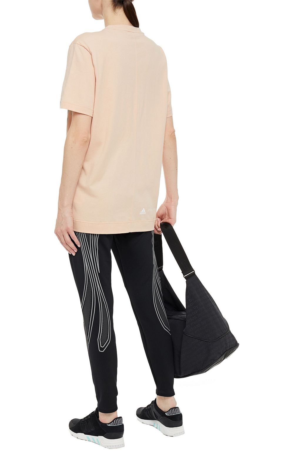 ADIDAS BY STELLA MCCARTNEY TruePace printed two-tone stretch leggings