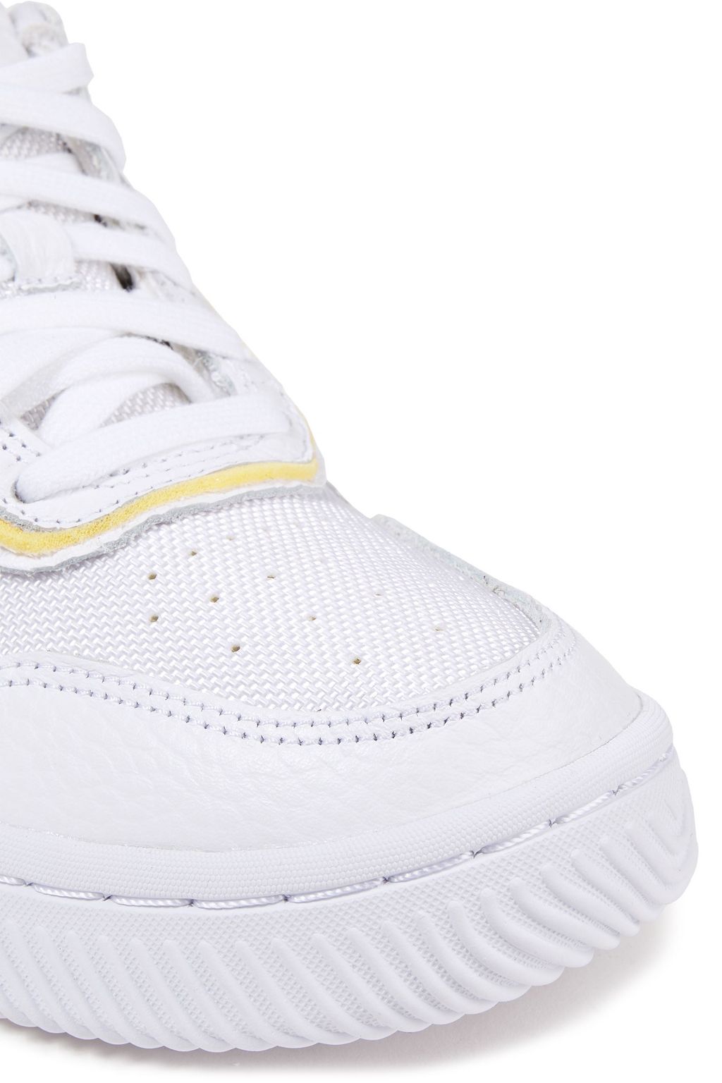 REEBOK X VICTORIA BECKHAM Dual Court II mesh and pebbled-leather sneakers