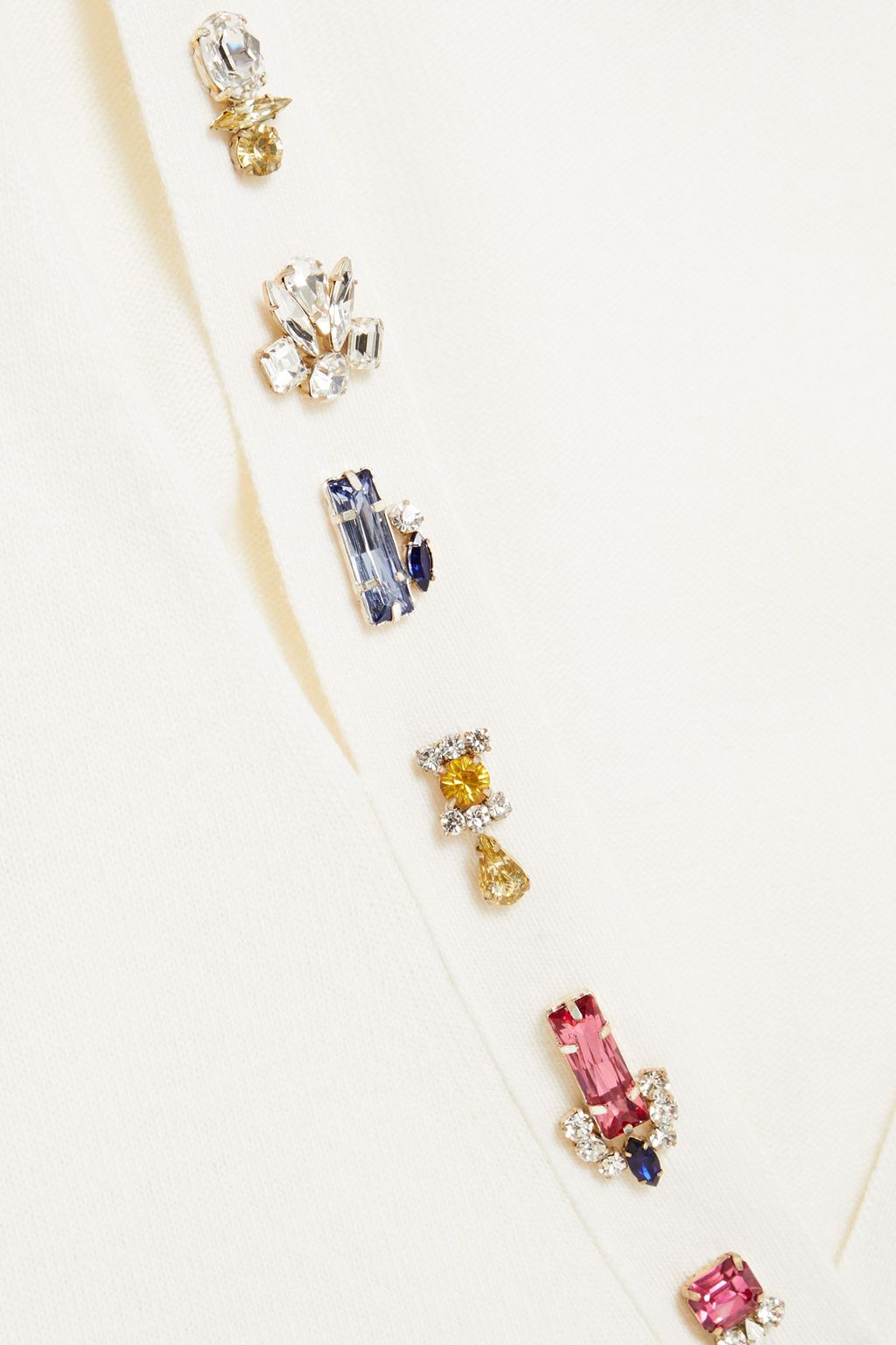 MCQUEEN Cutout crystal-embellished wool cardigan
