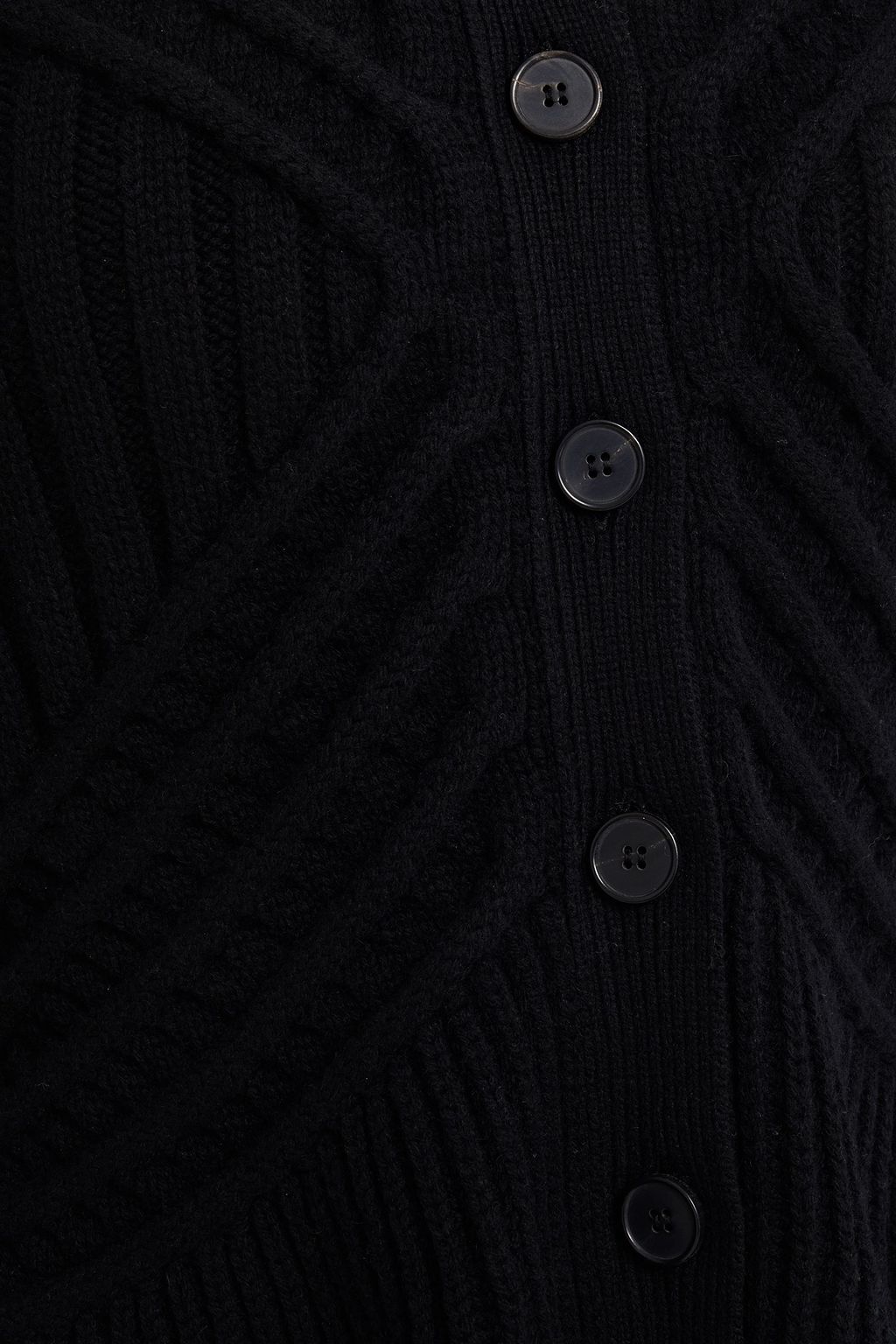 MCQUEEN Ribbed wool and cashmere-blend peplum cardigan