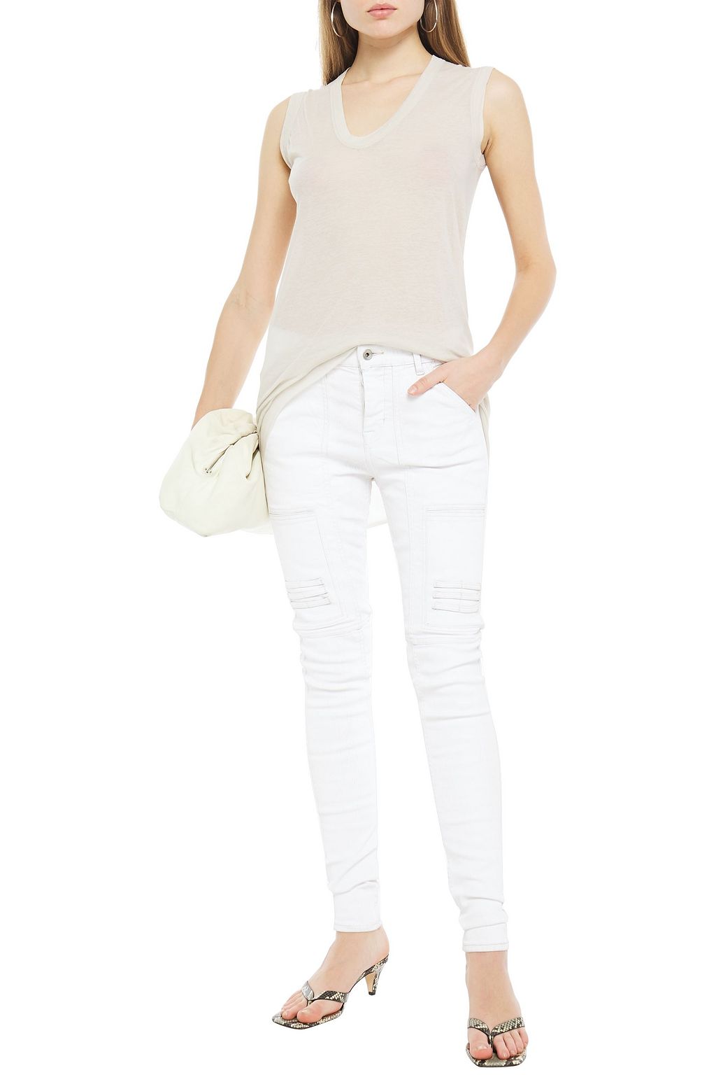 DRKSHDW BY RICK OWENS Waxed high-rise skinny jeans