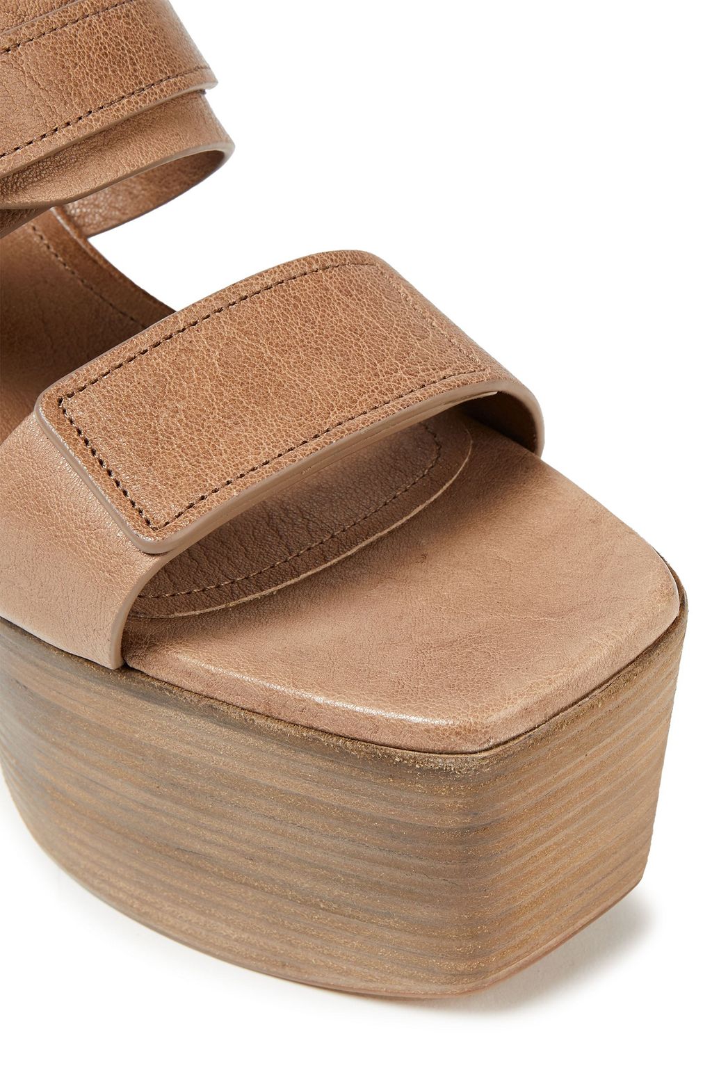 RICK OWENS Buckled knotted leather platform sandals