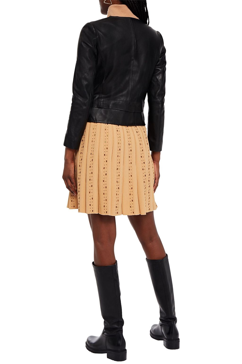 SANDRO Violetta leather jacket