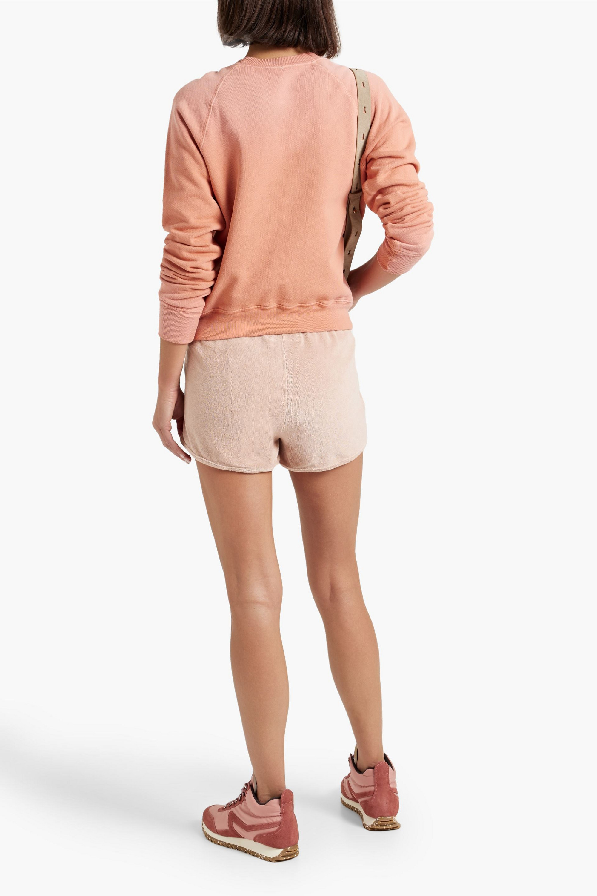 THE GREAT. Cotton-terry shorts